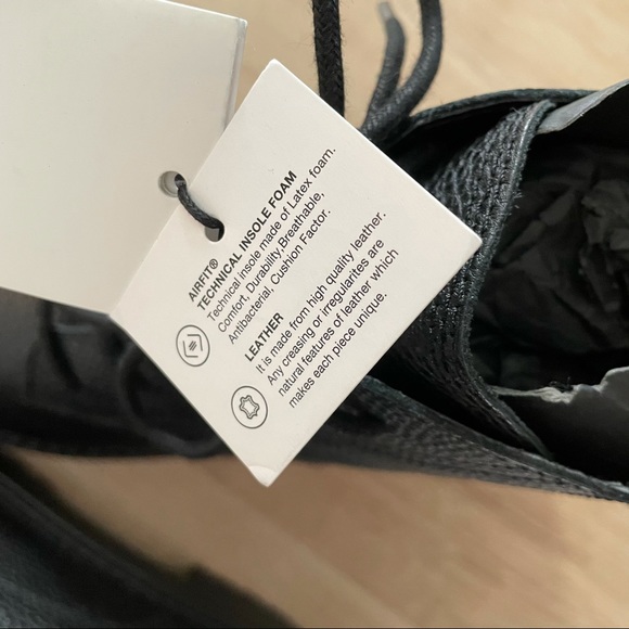 ZARA LOW HEEL LACED 100% LEATHER ANKLE BOOTS - Picture 9 of 12